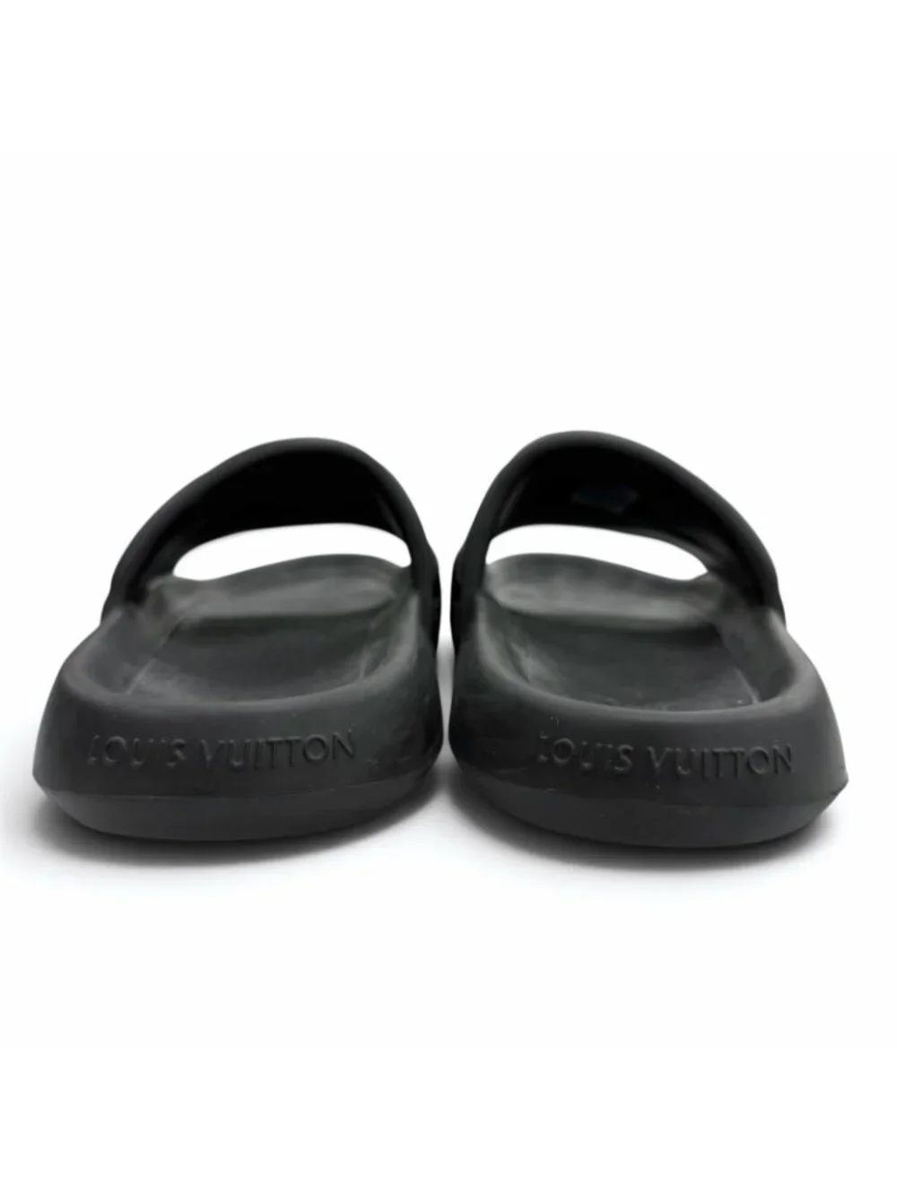 Louis Vuitton Waterfront Line Rubber Monogram Sandals Black